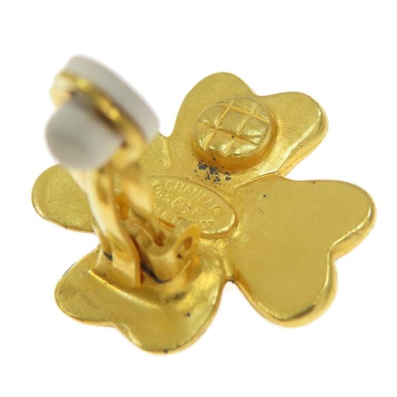 CHANEL Gold Logo Earrings - Picture 5 of 9